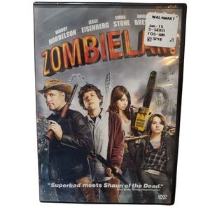 Zombieland 2009 DVD Woody Harrelson Emma Stone Apocalyptic Zombie Horror Comedy